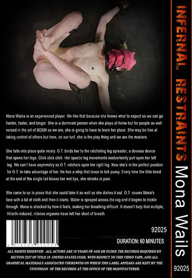 Infernal Restraints - Mona Wails | Belrose | DVD(back cover)