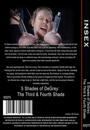 Insex - 5 Shades Of Degrey: The Third and Fourth Shade | Belrose | DVD(back cover)