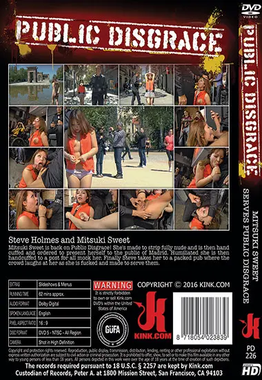 Mitsuki Sweet Serves Public Disgrace | Kink.com | DVD(back cover)