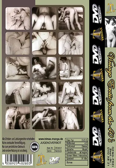 Vintage Erotic From The 40's | Trimax | DVD, Download, VOD(back cover)