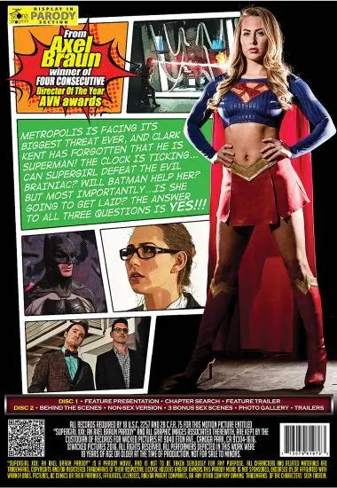 Supergirl XXX: An Axel Braun Parody (2xDVDs)(Wicked Pictures)(back cover)