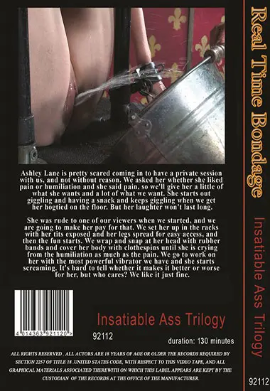Real Time Bondage - Insatiable Ass Trilogy(Belrose)(back cover)
