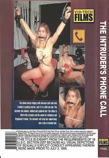 The Intruder's Phone Call | Vid-Tech | DVD(back cover)
