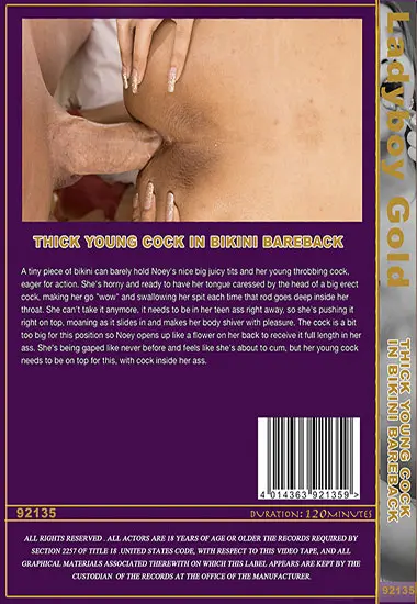 Thick Young Cock In Bikini Bareback | LADYBOY GOLD | DVD(back cover)