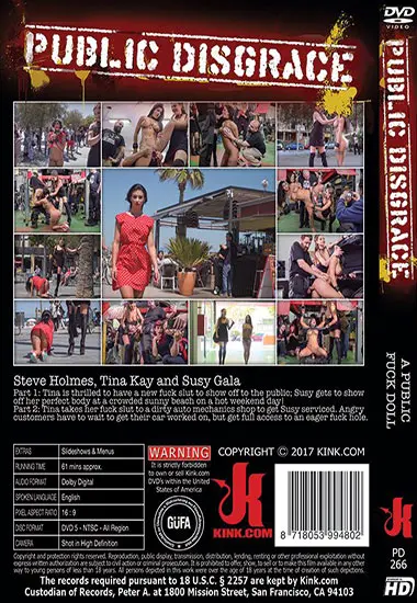 A Public Fuck Doll | Kink.com | DVD(back cover)