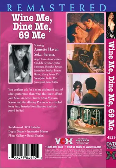 Wine me, Dine me, 69 me(VCX) at sexvideoall.com(back cover)