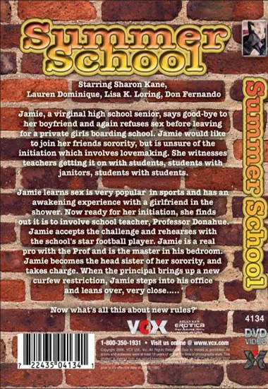 Summer School | VCX | DVD(back cover)
