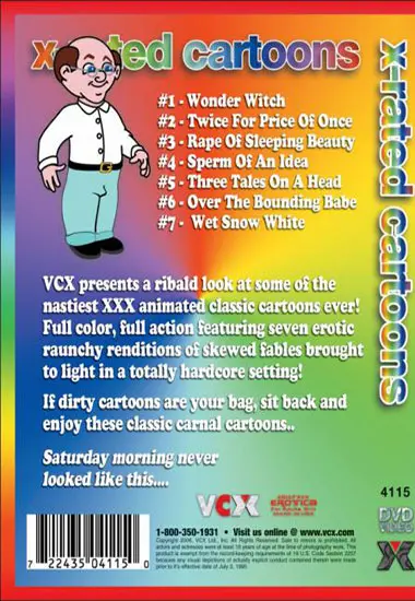 X Rated Cartoons | VCX | DVD(back cover)