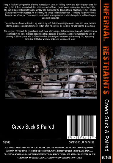 Infernal Restraints - Creep Suck and Paired | Belrose | DVD(back cover)