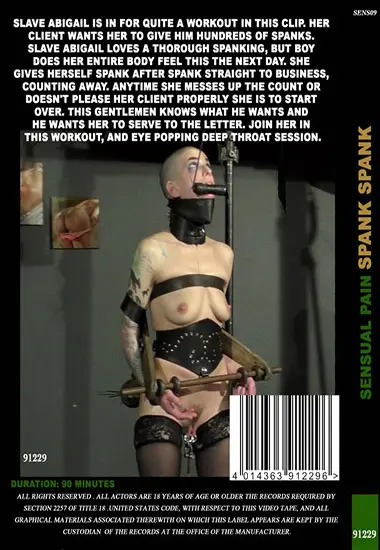 Sensual Pain - Spank Spank | Belrose | DVD(back cover)