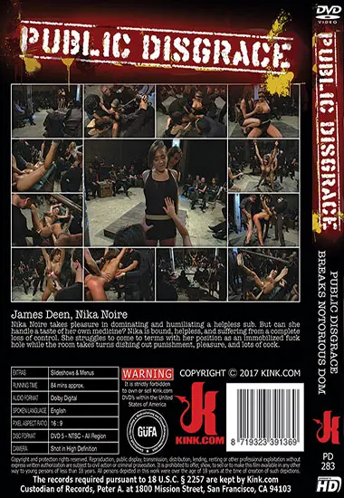 Public Disgrace Breaks Notorious Dom | Kink.com | DVD(back cover)