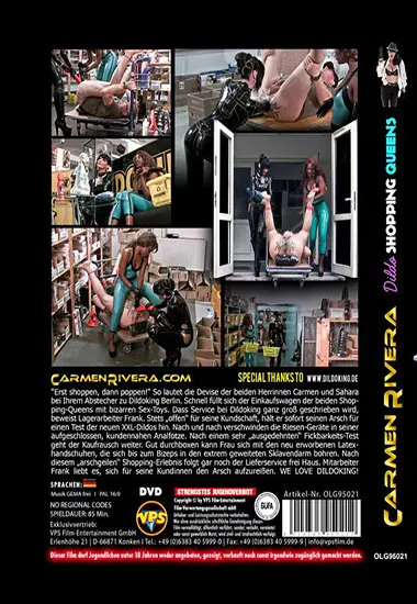 Dildo Shopping Queens | Carmen Rivera | DVD(back cover)