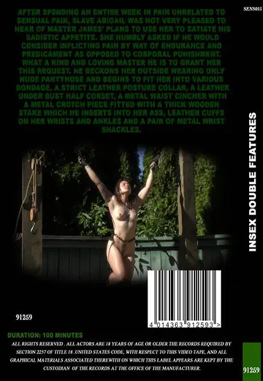 Insex Double Features - Atonement / Chain Cage Of Angquish | Belrose | DVD(back cover)