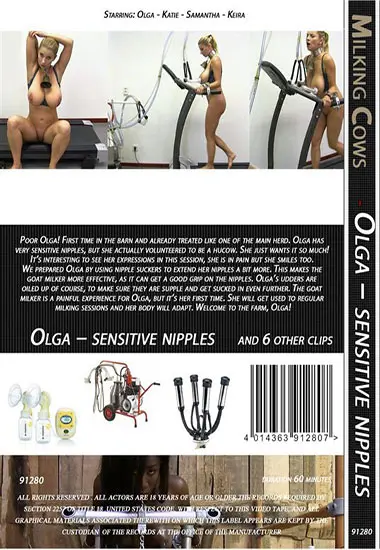 Milking Cows - Olga: Sensitive Nipples | Belrose | DVD(back cover)