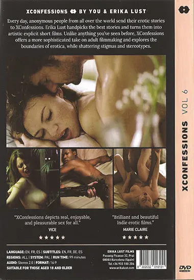 Xconfessions 6 | Erika Lust | DVD(back cover)