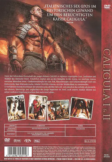 Caligula 1and2 | Sunfilm Ent. | DVD(back cover)
