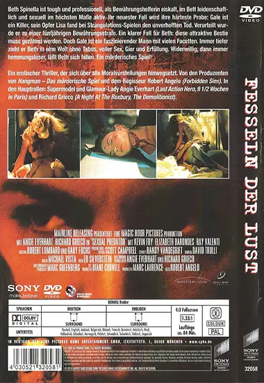 Fesseln der Lust | SG Productions | DVD(back cover)