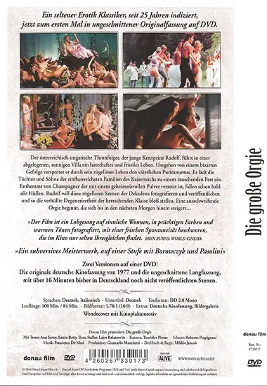 Die große Orgie | Donau Film | DVD(back cover)