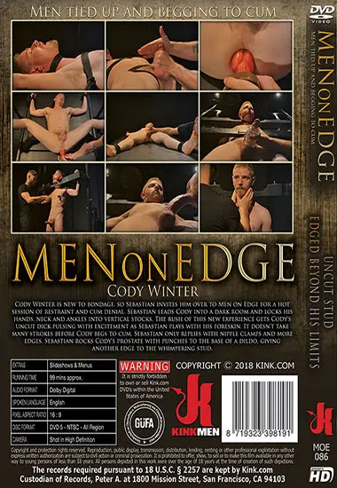 Uncut Stud Edged Beyond His Limits | Kink.com | DVD(back cover)