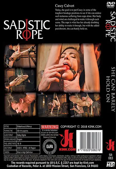 She Can Barely Hold On | Kink.com | DVD(back cover)