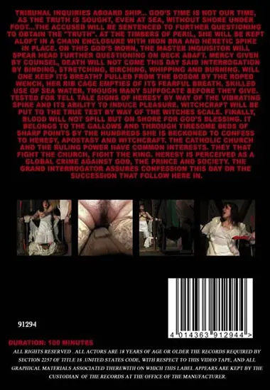 Heretic Accused | Insex | DVD(back cover)