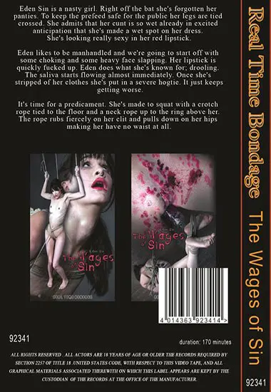 Real Time Bondage - The Wages Of Sin(Belrose)(back cover)