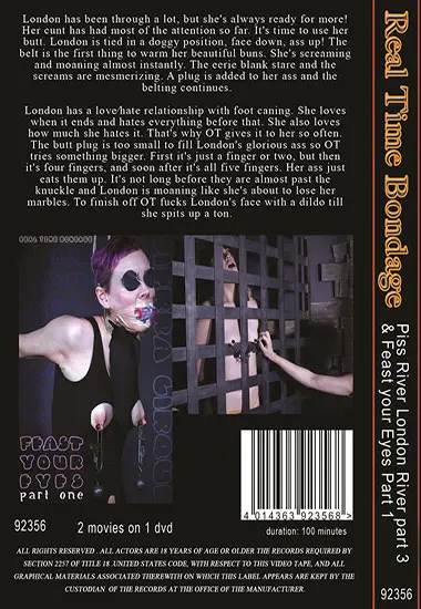 Real Time Bondage - Piss River London River Part 3 | Belrose | DVD(back cover)