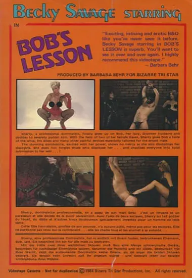 Boband#180;s Lesson | Unknown(back cover)