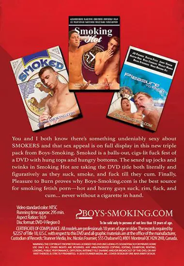 Smokers 3-Pack | BOYS SMOKING | DVD(back cover)