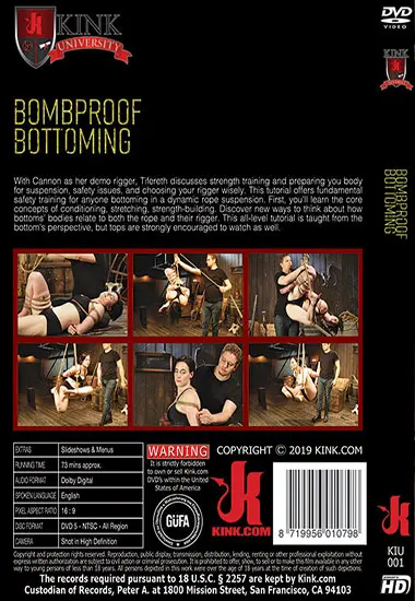 Bombproof Bottoming | Kink.com | DVD(back cover)