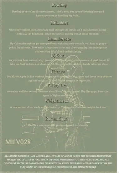 Milena Velba - Bowling | Unknown(back cover)