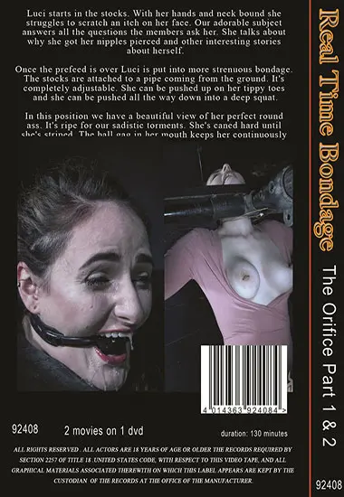 Real Time Bondage - The Orifice Part 1 andamp; 2 | Belrose | DVD(back cover)