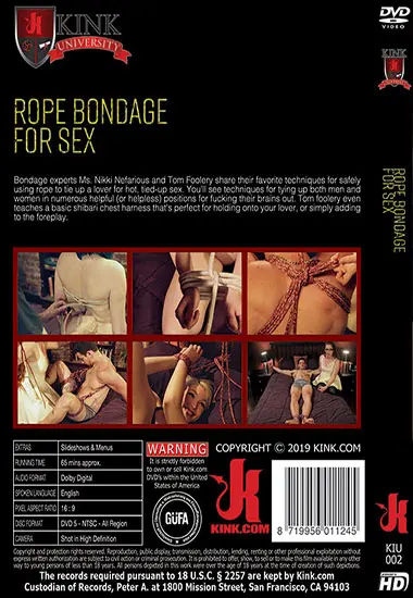 Kink University - Rope Bondage for Sex(Kink.com)(back cover)