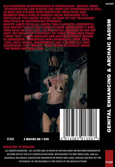 Sensual Pain - Genital Enhancing andamp; Archaic Sadism | Belrose | DVD(back cover)