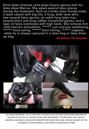 Bizarre Latex Cum and P Treatment | Unknown(back cover)