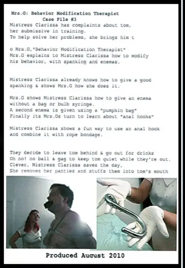 Hydromadam - Mrs G Behaviour Modification Therapist | Unknown(back cover)