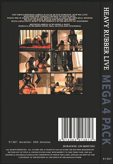 MEGA-4-PACK - Heavy Rubber Live  (4xDVDs)(Belrose)(back cover)