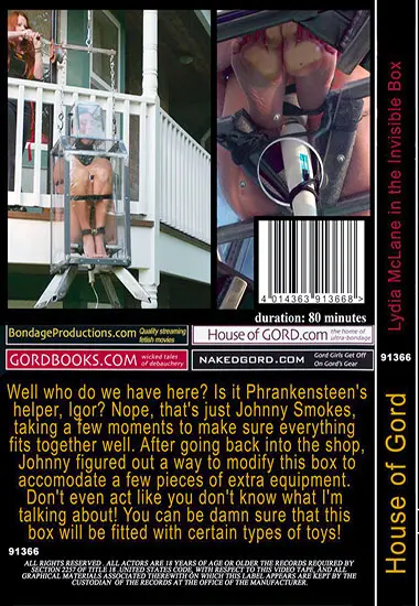 House Of Gord - Lydia McLane In The Invisible Box | Belrose | DVD(back cover)