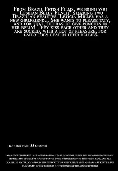 Brazil Fetish - Lesbian Belly Punch | Unknown(back cover)