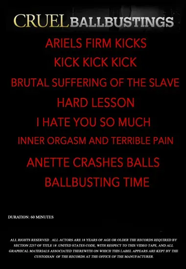 Cruel Ballbusting - Ariels Firm Kicks | Unknown(back cover)