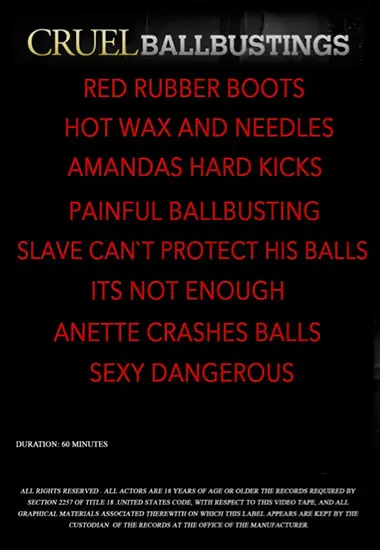 Cruel Ballbusting - Red Rubber Boots | Unknown(back cover)