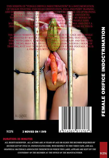Sensual Pain - Female Orifice Indoctrination | Belrose | DVD(back cover)
