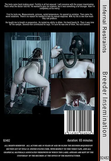 Infernal Restraints - Breeder Insemination | Belrose | DVD(back cover)
