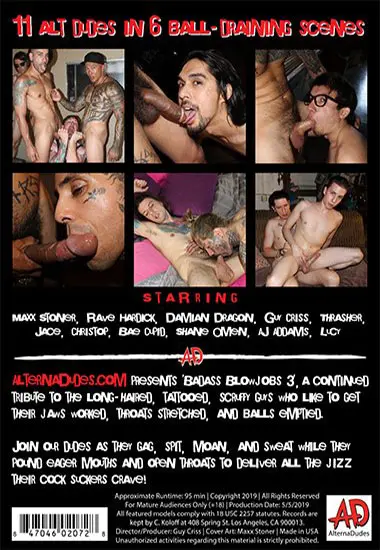 ALTERNADUDES / Badass Blowjobs 3 | Unknown(back cover)
