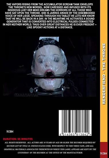 Renderfiend - Hybristophilia Part 5: The Throne | Belrose | DVD(back cover)