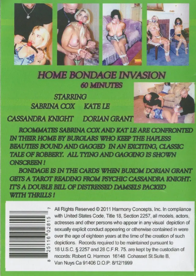 Harmony Concepts - Home Bondage Invasion | Unknown(back cover)