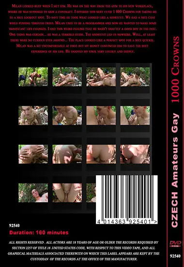 CZECH AMATEURS GAY - 1000 Crowns | CZECH(back cover)