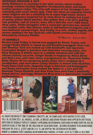 Bondage Indoors andamp; Out andamp; Sixteen Damsels Double Feature | Unknown(back cover)