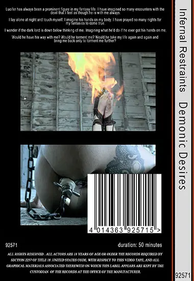 Infernal Restraints - Demonic Desires | Belrose | DVD(back cover)