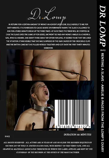 Dr. Lomp - Renting A Slave - Amlie andamp; Pages From The Lompand#180;s Diary | Belrose | DVD(back cover)